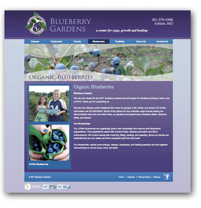 Blueberry Gardens Website