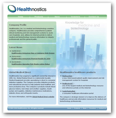 Healthnostics Website