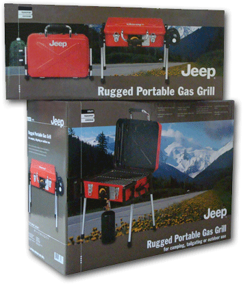 Jeep Portable Gas Grill packaging